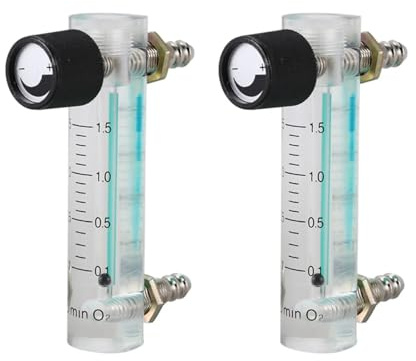 Wasserzähler, 2X 0,1-1,5LPM 1,5L Sauerstoff Durchflussmesser Durchflussmesser Mit Regelventil For Sauerstoff Luft Gas