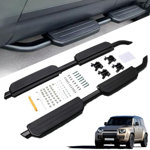 Estribos para estribos laterales LR Defender 110 130 de 4 puertas 2020 2021 2022 2023 2024 2025 (no requiere taladrar)