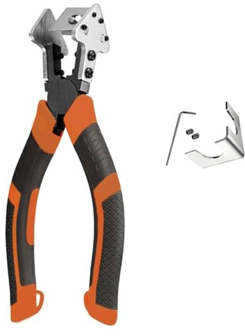 90° V-förmiger Gehrungsschere, Gummistreifen Scheren Winkelschere Ternärer Gehrungsschneider mit Rutschfestem Griff, Gehrungsschere Schneidwerkzeug für Drahtkabel Rohr Kunststoff Rohr Streifen