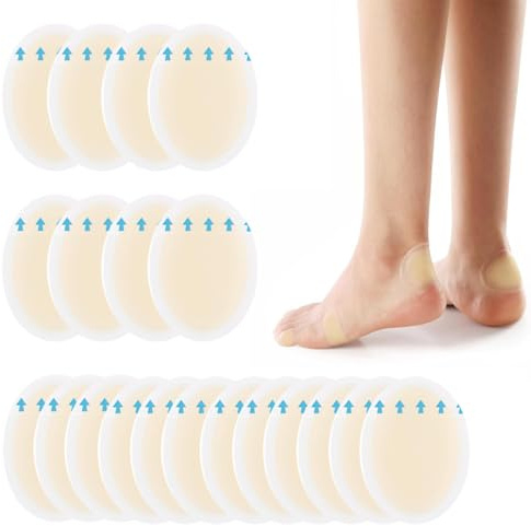 OHREN Pansements Ampoules 20 Pièces, Patch Hydrocolloïde Imperméable, Pansement Ampoule Talon, Pansement Gel pour Orteils, Avant-pied, Talon, Protection Anti-Frottement