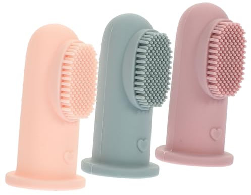 GOOHOCHY 3pièces Brosse à Dents Garçon Fille Lot De Silicone Pour Soins Bucco-dentaires Et Dents Garçon Fille