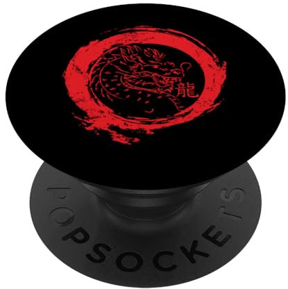 Signe du zodiaque chinois Dragon Sagesse PopSockets PopGrip Adhésif