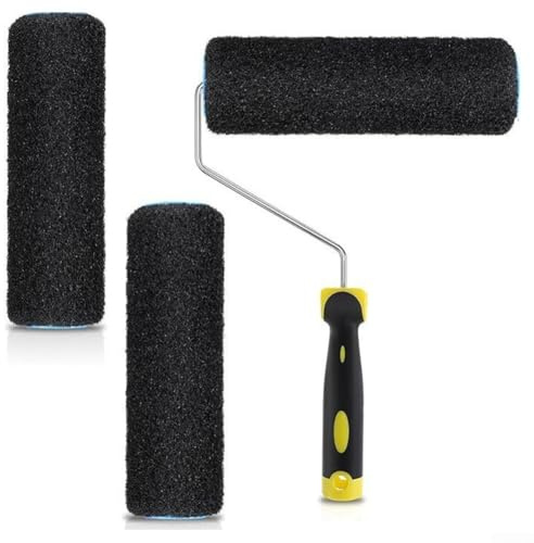 Oniissy 9-Inch Drywall Roller Set: 3 Texture Brushes & Frame for Effortless Painting,Plaster Roller, Drywall Compound Roller, Drywall Textured Roller