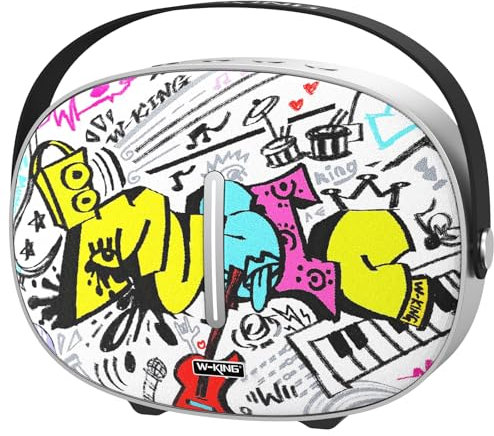 W-KING Portable Loud Speakers Bluetooth Wireless, T8II 96W Peak Powerful Outdoor Party Large Bluetooth Speaker Boombox with 2 Subwoofers, Heavy Bass, Fast Charging, BT5.4, USB Playback, AUX, Lights