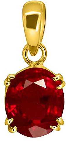 INDIA MADE 11.00 Ratti Rubin Anhänger Original Aaa Qualität Edelstein für Damen und Herren (R80)-B0DQYJKQ6T, Silber, künstlicher Saphir, Silber, Erstellter Saphir