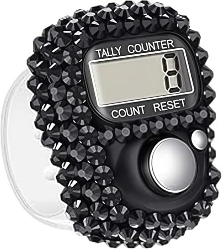Mioaoa Electronic Finger Tally Counter Clicker Counter,Convenient Portable Digital Display Tally Counter,Resettable Mini Lap Counter for Golf Goods Counting Accessories,Track and Field Lap Counters