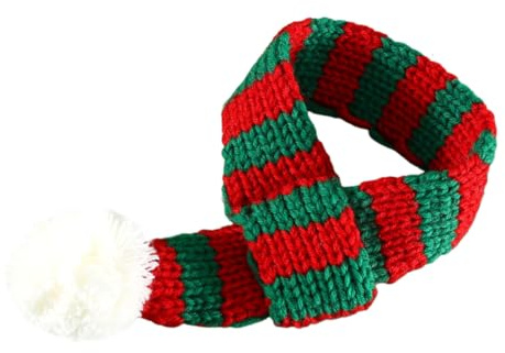 PartyKindom Weihnachtsschal für Hunde und Katzen Dekoratives Halstuch Winterliches Accessoire für Haustiere Angenehmes Material Warm und Strapazierfähig