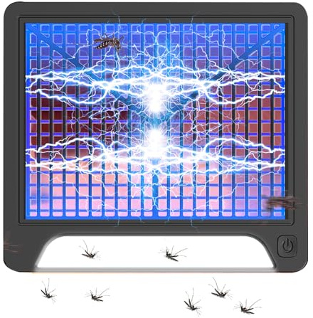 Lampe Anti-moustiques Électrique, Destructeur d'insectes avec Éclairage LED Lampe pour Maison Cuisine Bureau, pour Insectes, Moustiques, Mouches, Anti Mouche, Moustiquaire Électrique avec Lumière