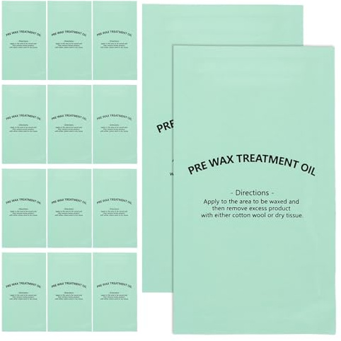 HONMEET 50 Pièces Lingettes Pré-épilation Corps Nettoyantes Lingettes Huile Cire pour Préparer la Peau Adhérence Usage Domicile et Voyage et Efficaces