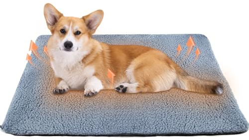 GHUAP Coussin Chauffant Animaux, Coussin pour ChatInterieur, Tapis Chien Lavable, TapisChauffant Chat Extérieur, Couverture Chauffante Animaux Compagnie, Tapis Auto ChauffantChat