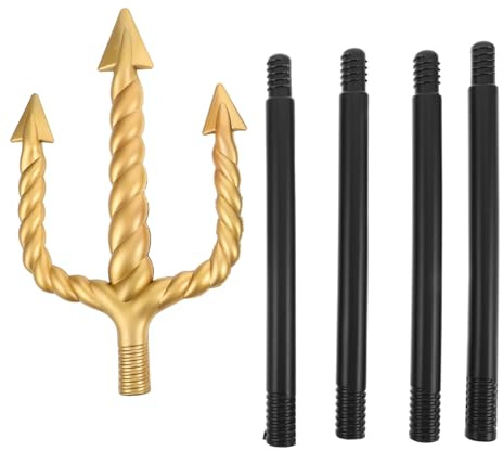 PartyKindom Halloween Forcone Cosplay in Plastica Nero Sezioni Accessorio per Costume Re Demone Prop per Festa Mascherata e Gioco di Ruolo