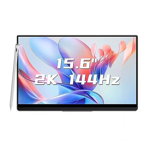 Segunda pantalla Pantalla externa for teléfono móvil IPS 2K 144HZ de 15,6 pulgadas, pantalla secundaria táctil multifuncional, expansión for ordenador portátil, Monitor máquina juegos juegos
