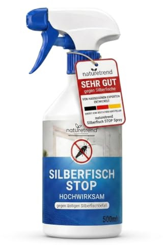 naturetrend Silberfisch-Spray mit Sofortwirkung 500 ml – Hocheffektiv gegen Silberfische & Papierfische – Alternative zu Silberfisch-Köderdose, Silberfisch-Gel & Silberfischfalle