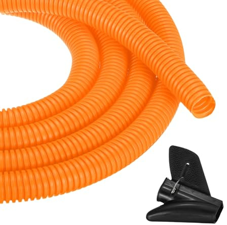 sourcing map 5/8 Inch 10ft Split Wire Loom Tubing, Flexible Cord Protectors with Installation Tool Cable Management Sleeve Conduits Cover for Office Home Electrical Automotive Wires, Orange