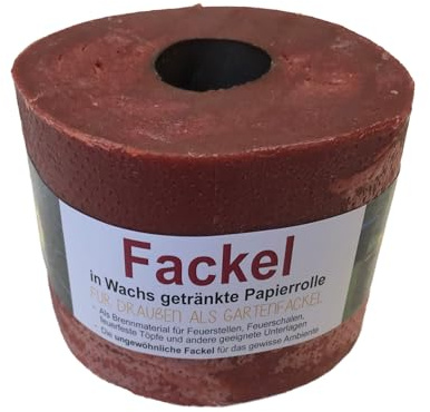 Freckenhorster Werkstätten Fackeln - in Wachs getränkte Papierrolle | Handgefertigt | Made in Germany (Fackel, 6, Stück)