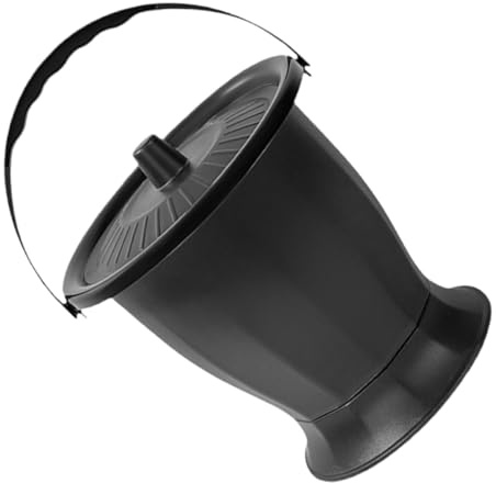NULYLU Toilettes Portables pour Adultes en Plastique Couvercle Hermétique Urinoir Portable Noir Compact et Léger Bassin de Lit Ménager Réutilisable pour Domicile et Voyage