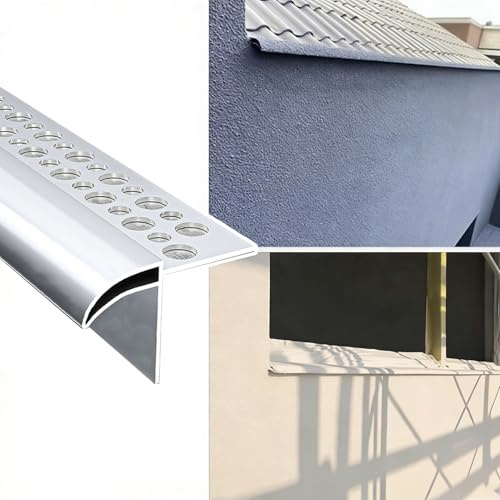 Línea de goteo para borde de pared exterior para alféizar de ventana de techo, tira desviadora de lluvia para buhardilla de perfil de aluminio, deflector de agua de lluvia para protector de borde