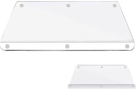 Tablas de cortar de acrílico para encimera de cocina, 45 x 35 – 40 cm, acrílico transparente, con alfombrilla antideslizante, tabla de cocina apta para alimentos para encimera