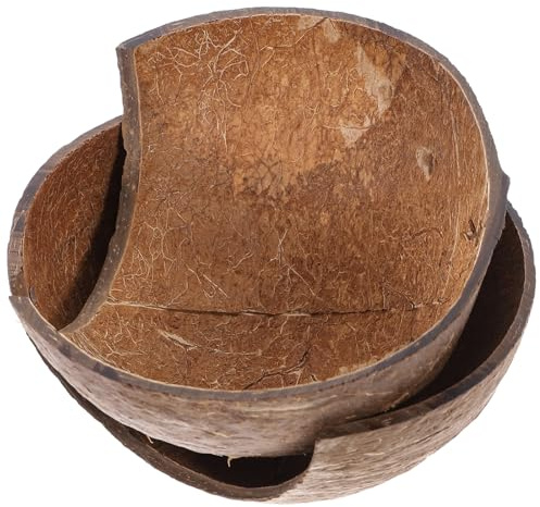 Cabilock 2 Cuevas para Reptiles de Cáscara Natural, Escondites Naturales Pequeñas Resistentes y Seguras para Geckos, Lagartos, Tortugas y Hábitat de Terrarios, Accesorios para Suministro