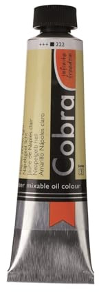 COBRA Talens wassermischbare Ölfarben, 40 ml, 222 Neapel Gelb Hell