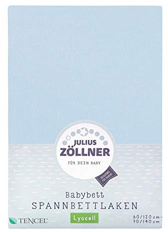 Julius Zöllner Spannbetttuch Spannbettlaken Tencel 60x120-70x140 hellblau