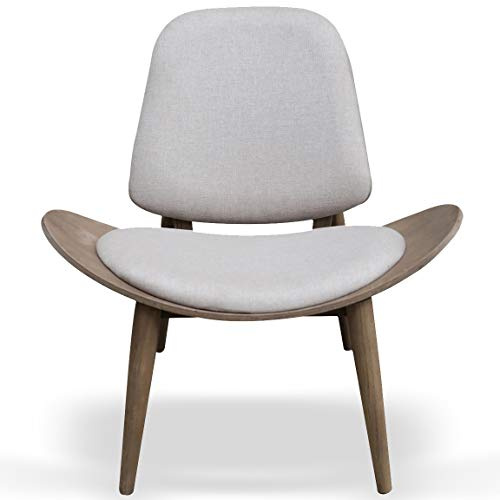 2xhome Modern Mid-Century Accent Lounge Chair with Hans Wegne Style Wing Back Plywood Vintage Chair Good for Living Room and Business use, Single, Set of 1