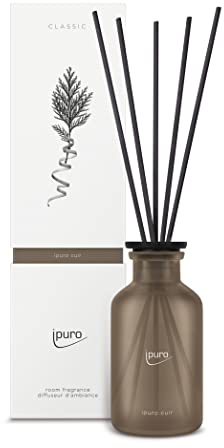 ipuro - sinnlicher ipuro cuir Raumduft - dezenter Raumerfrischer mit spritzigen Zitrusnoten & cremiger Vanille - eleganter Lufterfrischer in der Wohnung für ein puristisches Dufterlebnis 240 ml