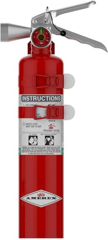 Amerex, 2.5 lb. Halotron I Class B C Fire Extinguisher, Pack of 2