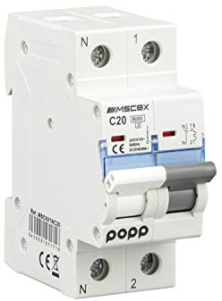 POPP® Interruptor Automático Magnetotérmico industrial CURVA C 1P 2P 3P + 6A 10A 16A 20A 25A 32A 40A 50A 63A (2P, 63A)