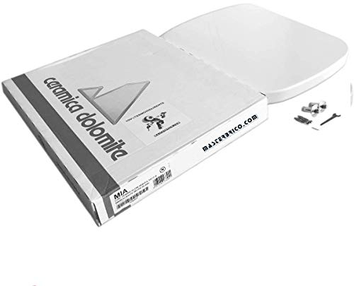 Copriwater Dolomite MIA ORIGINALE in termoindurente cerniere inox codice J437900 e codice J438000 colore bianco (CHIUSURA CLASSICA)