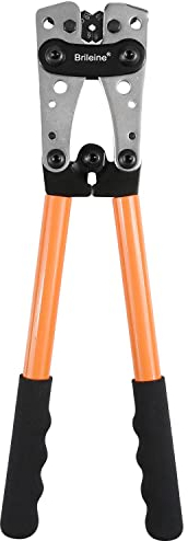 Brileine Batteriekabel-Crimpzange von AWG 8-1/0, Batteriekabelschuh-Crimpzange für schwere Kabelschuhe, Batterieklemme, Kupferkabelschuhe AWG 8-1/0