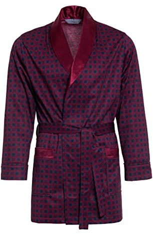 Revise RE-502 Elegant Short Men's Dressing Gown - Smoking Jacket