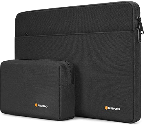 NIDOO 15,6 Laptop Hülle Tasche & Zubehörtasche für 15,6 ThinkPad E15 Gen 4/16 ThinkPad T16 / 16 Yoga Slim 7 Pro Gen 7/16 Envy Laptop 16/16 Spectre x360 / 16 EliteBook 860 865 G9, Schwarz