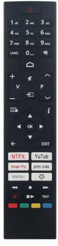 RC45157 Télécommande Fit for Dual Continental Edison JVC LT-43VA3215I | LT-32VAF3055 LT-42VAF3055 LT-43VAF3055 CELED55SA222B3 CELED65UHDSA22B3 CEQLED65SA22B3 CELED40SA22B3 DL40F550P2CW