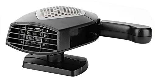 Chauffage Soufflant, 24V Voiture Véhicule Portable Chauffage Ventilateur Chauffage Dégivrage Antibuée Accessoire Pratique (Rouge Noir) (Gris Noir)