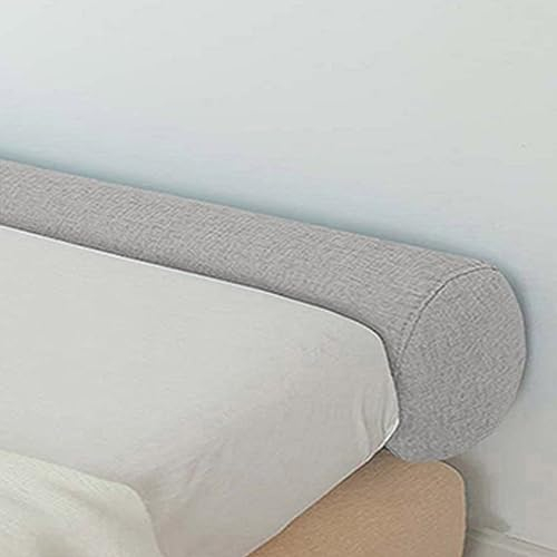 Xpnit Langes Lückenkissen, runde Rolle, weiches Zylinderkissen, Sofa-Armlehnen-Unterstützung zum Schlafen, Schwangere, Nachttischschutz (15 x 90 cm, Grau)