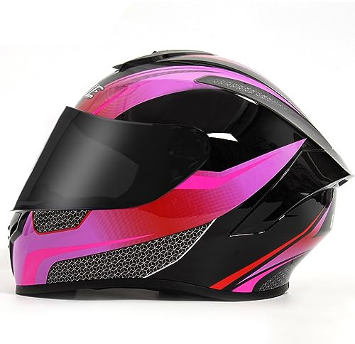 RUYICZB Casques De Moto, Casque De Motocross Modulaire Intégral Rabattable, Casque Intégré Modulaire, Casques Cruiser Chopper Certifiés Dot/ECE Quatre Saisons,I2,XL