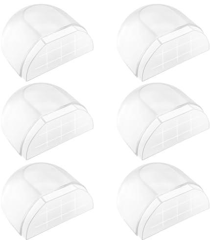 Lectorias 6 Stück Türstopper Boden Selbstklebend, Türpuffer Boden zum Kleben Transparent, Bodentürstopper ohne Bohren, Wandpuffer für Alle Hartböden Geeignet zum Schutz von Wand, Türen und Möbel