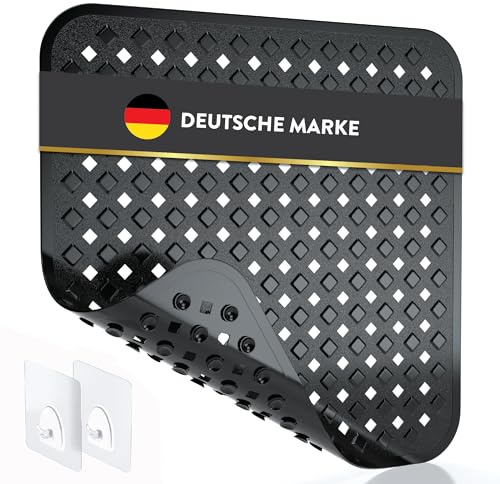 BAMONDO Duschmatte rutschfest & Hautsensitiv (schwarz) 53x53 cm - Antirutschmatte Dusche maschinenwaschbar - Duscheinlage rutschfest BPA frei - Rutschmatte Dusche, Rutsch Einlage Dusche