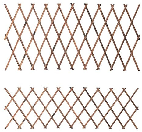 Clôture de support pour plantes | Panneaux en treillis pour l'extérieur | Treillis en bois extensible | Panneau de clôture en osier pour plantes, vigne, légumes, accessoires de jardin en bois