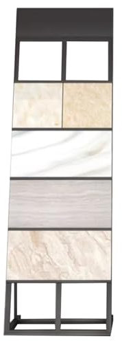 Support pour carrelage/parquet en bois 70/78 Pouces De Haut Présentoir De Carreaux De Sol, Sur Pied Métal Très Résistant Etagère De Rangement Pour Assiettes En Bois, Présentoir Pour Porcelaine Au Sol,
