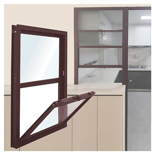 PFCDZDU Mobiles Hausfenster, Schalldichte Offene Lamellen- Fensterläden, Isoliertes Untere Schiebe- Bildschirm Für Wohnungs- Trennwand Dachboden(19.7x55.1IN)
