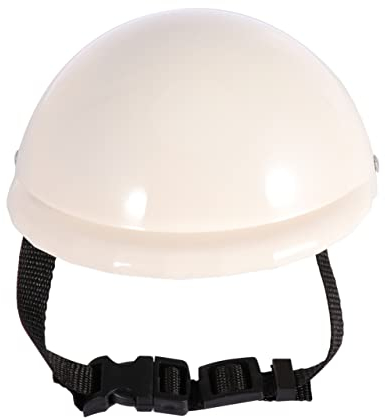 MERRYHAPY Haustierhelm Welpen Sicherheitshut Aus Weichem Material Mit Sonnenschutz Und Regenschutz Für Kleine Hunde Und Katzen Weiß 15,2cm
