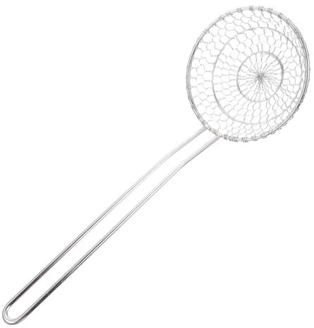 Ciieeo Colador Para Freír Espumadera De Acero Inoxidable 35 Cm Mango Largo Resistente Utensilio De Cocina Profesional Para Escurrir Frituras y Sopas