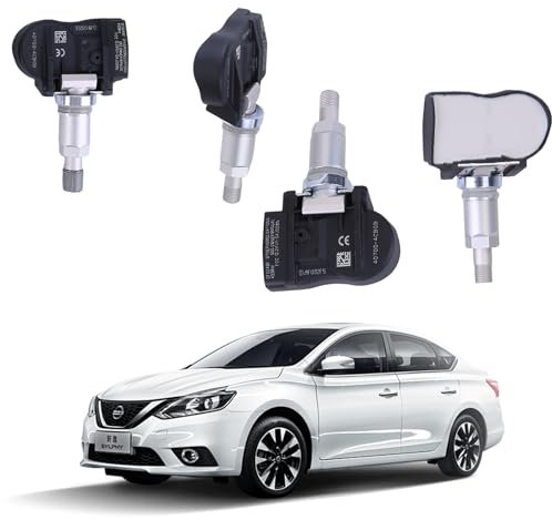 4PCS TPMS Sensor de presión de neumáticos delantero trasero compatible para QX50 II NV200 Nissan X-Trail Renault Megane RDKS Sensor Sensor de presión de neumáticos Sistema de control de presión de
