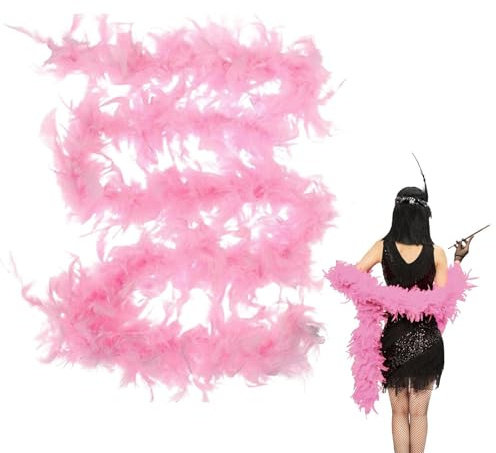 Federboa, Bunte Feder Boa Fasching, Federn Für Kleidung, Flauschige Federschal, Federstola Federschal, Kostüm Damen Zubehör Federboa Für Party, Hochzeit, Dekoration, Karneval, Mottoparty, 2 M/6,6 Ft