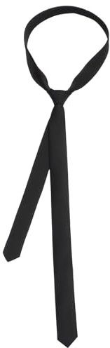 HSLPSM Schwarze Krawatte Damen, Verstellbare Krawatte Schwarz, Formelle Schwarze Krawattens, Schmaler Schal für Business, Hochzeiten, Halloween, Weihnachten