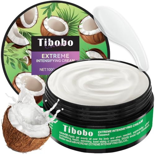 Crema aceleradora del bronceado de primera calidad, 100 g, para uso en camas solares y para potenciar el bronceado al aire libre, gel bronceador rápido con fórmula natural, hidratación(Coco)