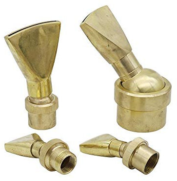 Boquilla de latón en forma de abanico con cabezal de pulverización ajustable, columna de pico de pato para jardín, paisaje, aspersor de agua ornamental para fuente de 1/2 pulgada, 3/4 pulgadas, 1
