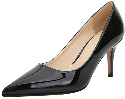 Scarpe Décolleté Donna con Tacco a Spillo Sexy Scarpe da Abito Décolleté retrò per Donna Slip on Comode Chiuse a Punta Classico High Heels per Cerimonia Ufficio Matrimonio